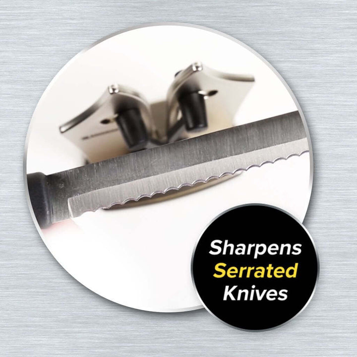 Knife Sharpener Tungsten Carbide 8.5 cm Kitchen Blade Honing Tool For Straight And Serrated Knives Non Slip Manual Sharpener | Thomler
