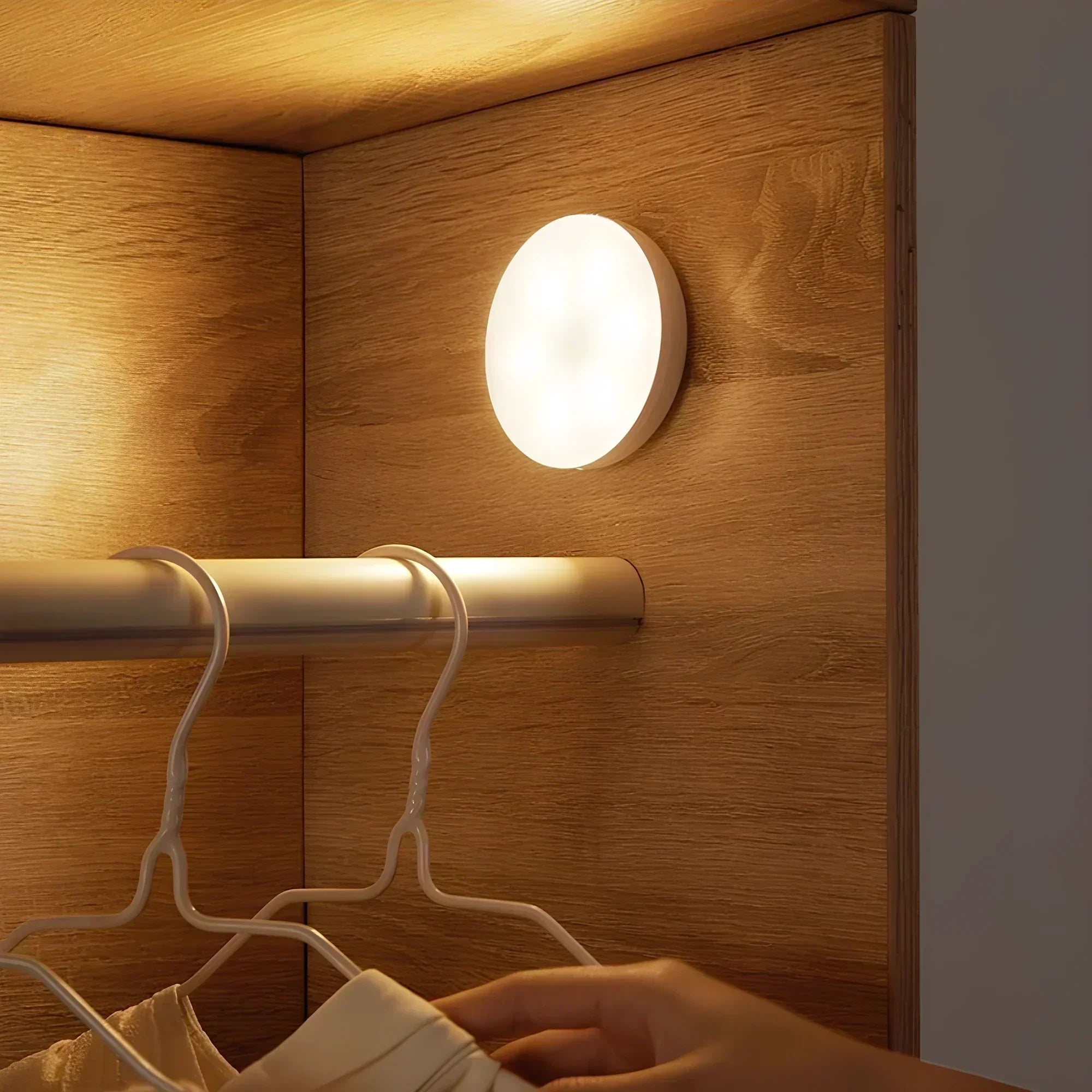 Motion Sensor Lamp ABS Plastic 8.0 cm Wireless Hallway Bedroom Night Light USB Rechargeable Automatic Wall Light | Thomler