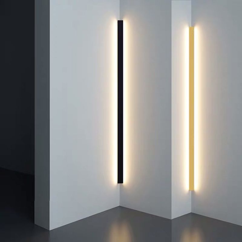 Contemporary Linear LED Wall Light Metal & Acrylic Bedroom Accent 24-47 in | Thomler