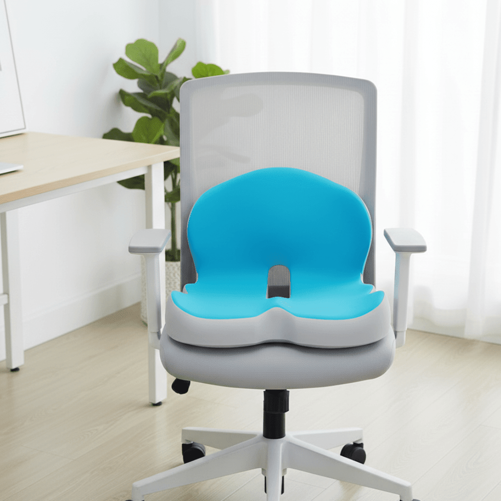 Memory Foam Lower Back Support Cushion for Office Chair and Car Seat – Ergonomic Lumbar Pillow | Thomler