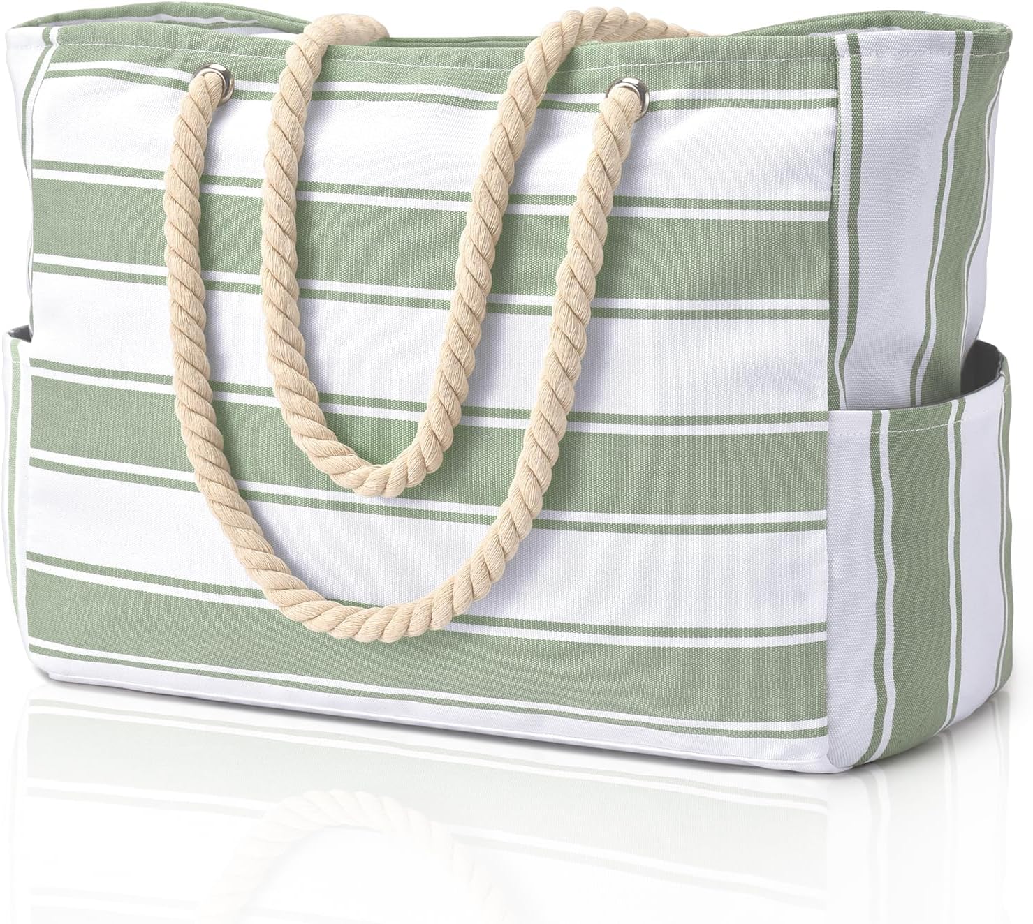 Large Mesh Carryall Bag with Zippered Closure for Pool Days and Coastal Getaways – Holds Towels, Sunscreen & Gear for Travel, Gym, Yoga, Pic | Thomler