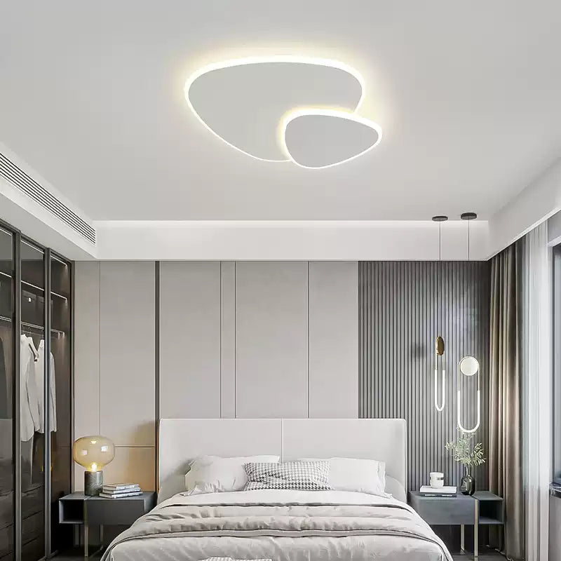 Ceiling Light Metal Acrylic 15.7 in Adjustable White Bedroom Living Room Hallway Multi-Layer Modern LED Fixture | Thomler