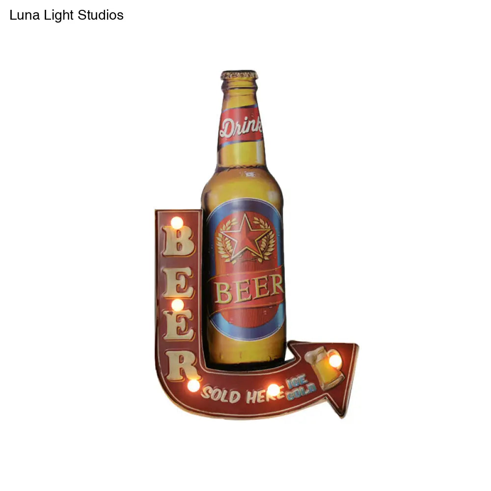 LED Novelty Wall Light Battery-Powered Metal Sign Sconce for Kids Room, Game Room & Man Cave – Beer, Car, Anchor Shaped Night Light in | Thomler