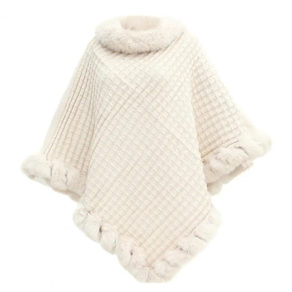 Luxe Faux Fur Cape Wrap for Women – Cozy Winter Shoulder Throw Shawl for Evening & Casual Wear | Thomler