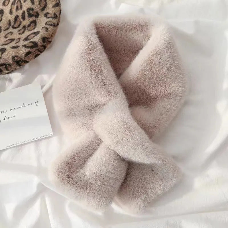 Plush Crossover Wraparound Cold-Weather Accessory – Soft Faux-Fur Neckwear for Women & Men | Thomler