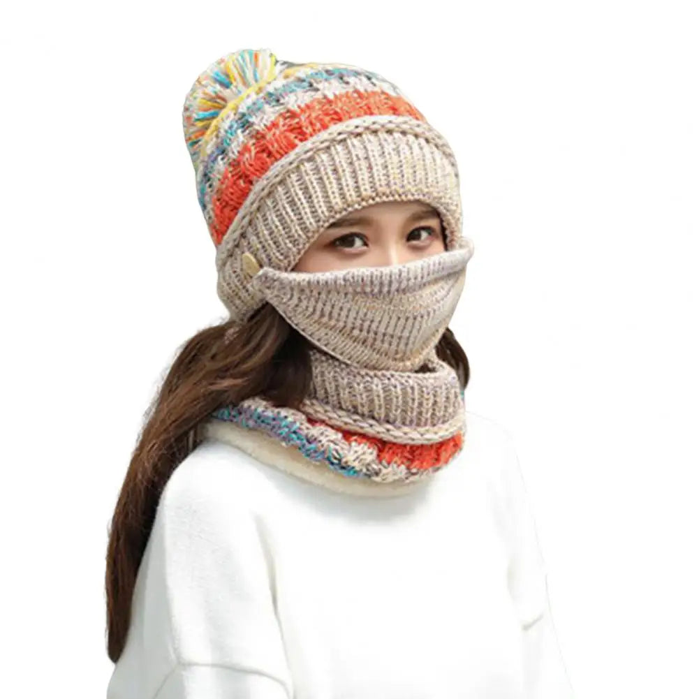 Winter Beanie and Neck Warmer Combo with Fleece Interior and Removable Shield | Thomler