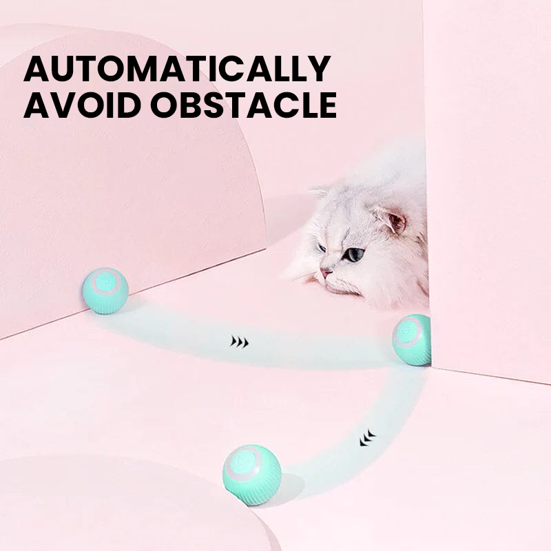 Automated Rolling Ball & Feather Prey Chase Toy for Cats – Motion-Activated Smart Play Mode | Thomler