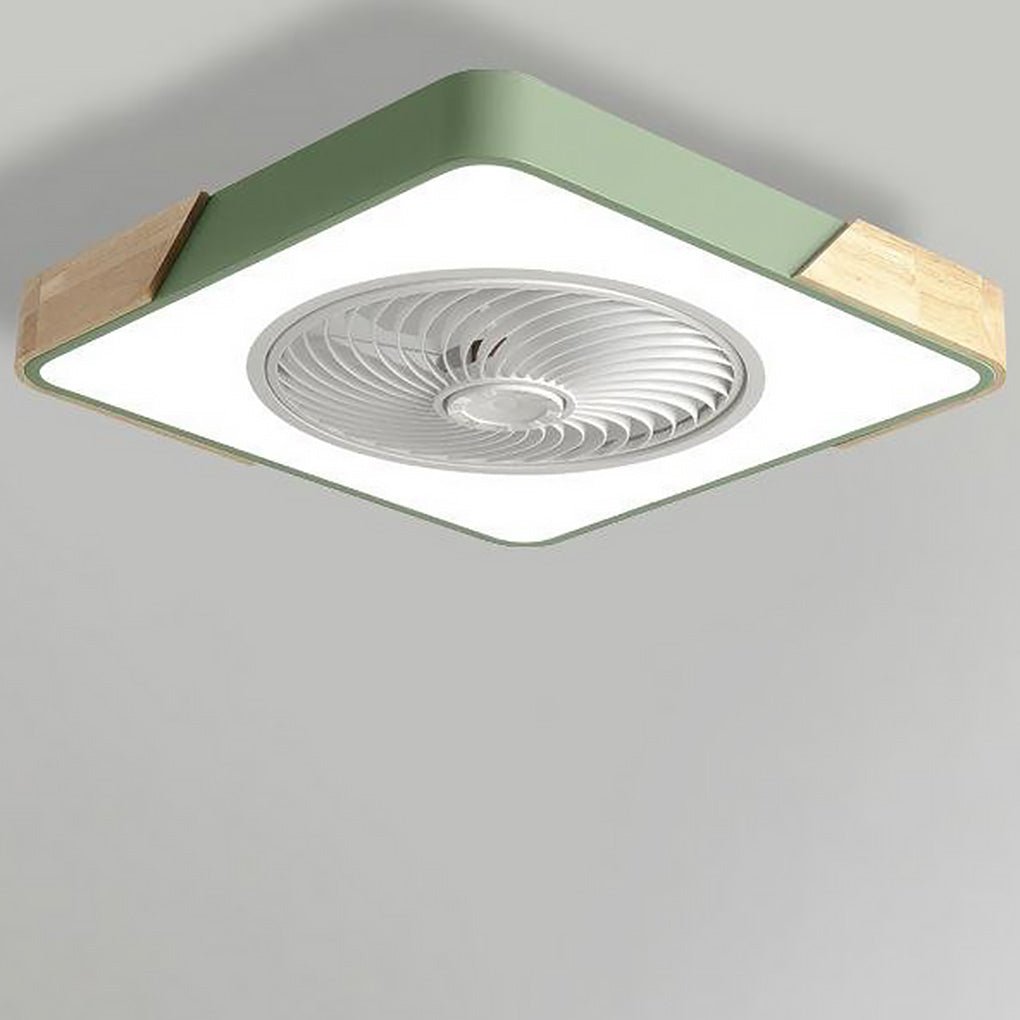 Enclosed LED Ceiling Fan with Light – 6-Speed Remote Control Fan for Bedroom, Living Room & Kids' Rooms | Thomler