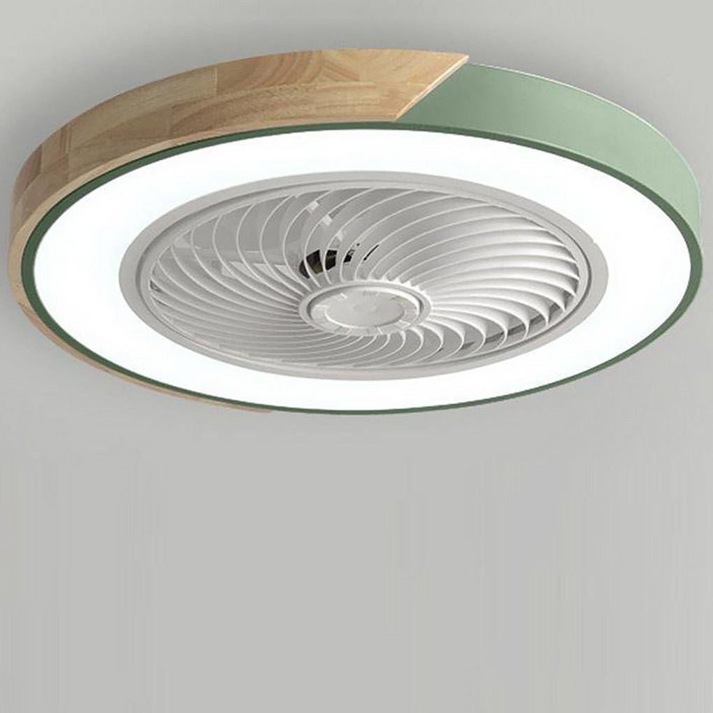 Enclosed LED Ceiling Fan with Light – 6-Speed Remote Control Fan for Bedroom, Living Room & Kids' Rooms | Thomler
