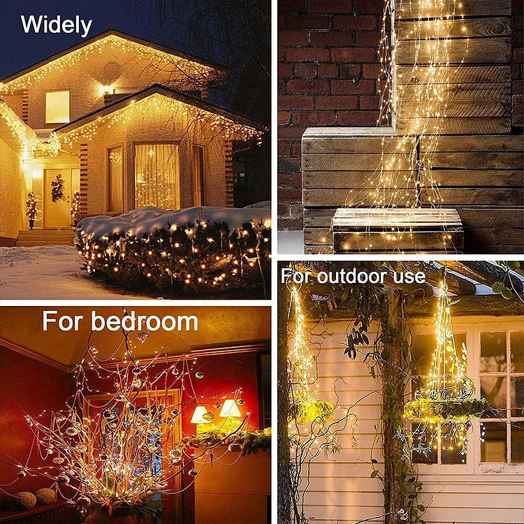 600-LED Cascading Christmas Tree Lights with Remote – 8 Modes, Easy Waterfall Setup | Thomler