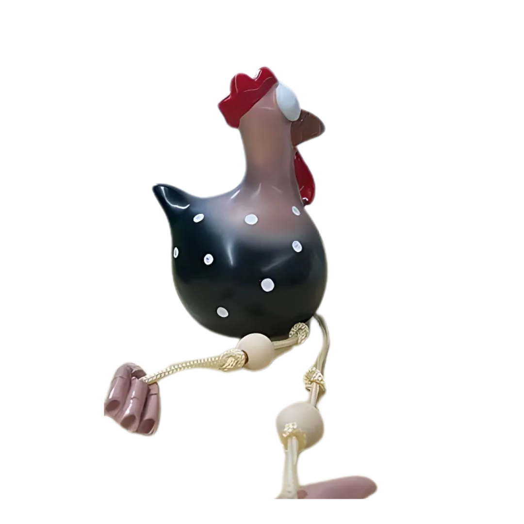 Metal Rooster Yard Stake with Wind-Blown Legs for Garden & Patio Decor | Thomler