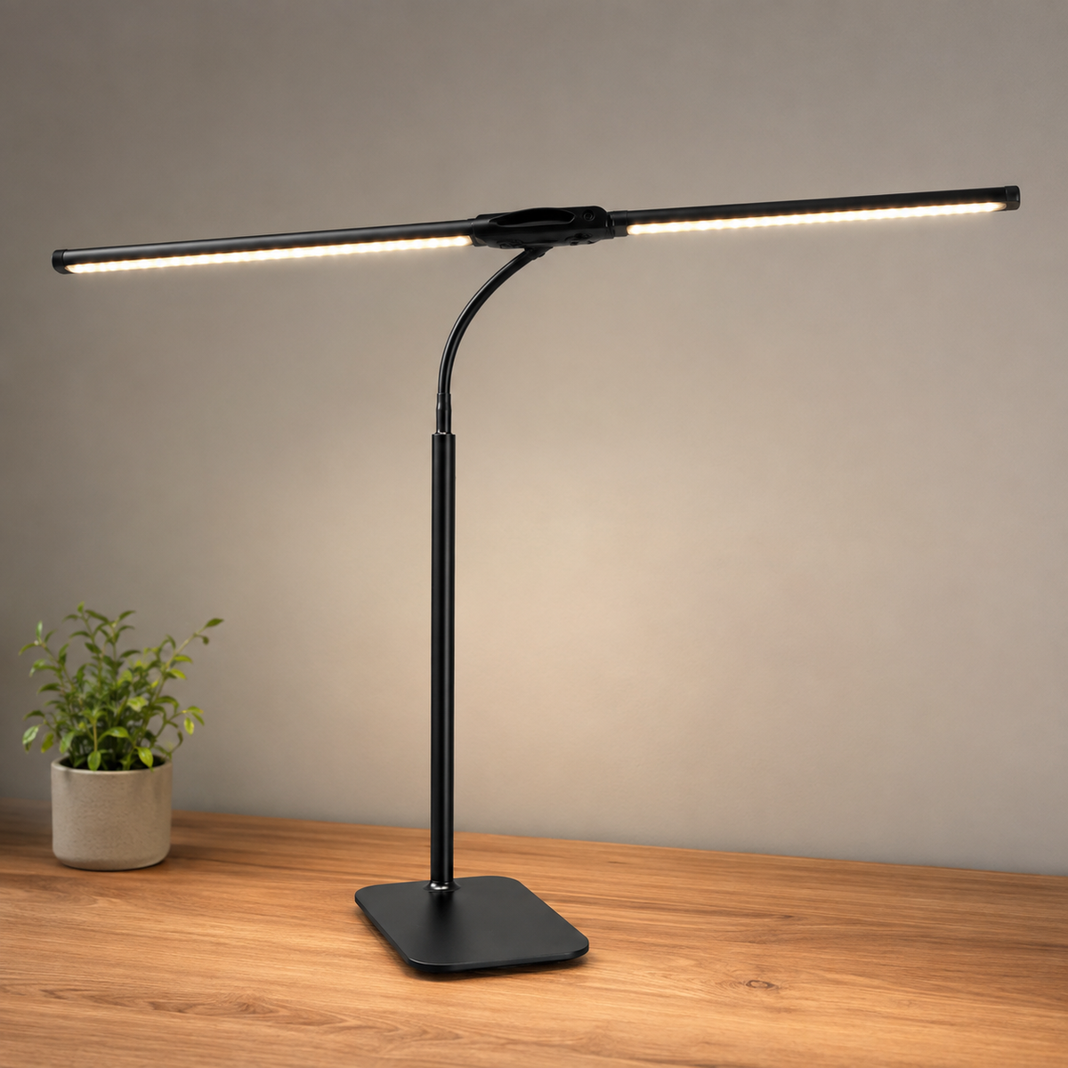 Adjustable Task Light with 5 Brightness Settings – Gooseneck Arm for Home Office & Bedside | Thomler