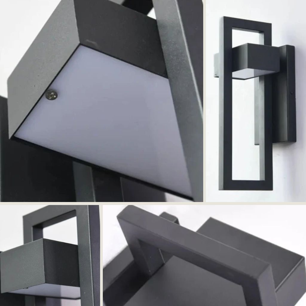 Outdoor Wall Sconce Dual-Beam Light Fixture Black Stainless Steel Weatherproof IP65 Up Down Accent Lighting for Patio Garden Entryway | Thomler
