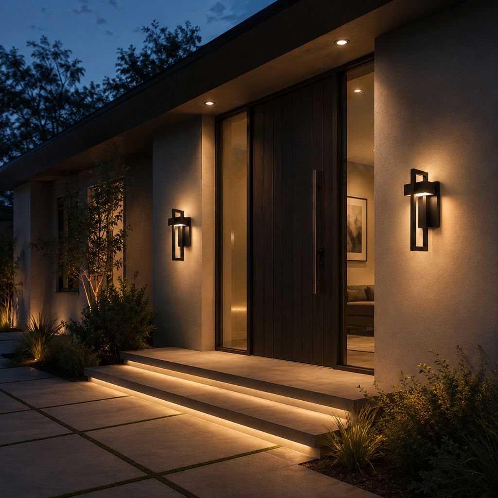 Outdoor Wall Sconce Dual-Beam Light Fixture Black Stainless Steel Weatherproof IP65 Up Down Accent Lighting for Patio Garden Entryway | Thomler
