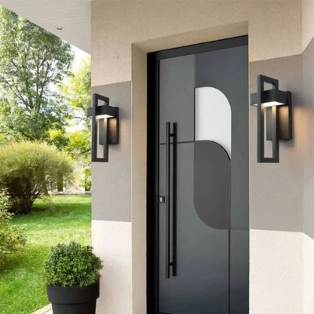 Outdoor Wall Sconce Dual-Beam Light Fixture Black Stainless Steel Weatherproof IP65 Up Down Accent Lighting for Patio Garden Entryway | Thomler