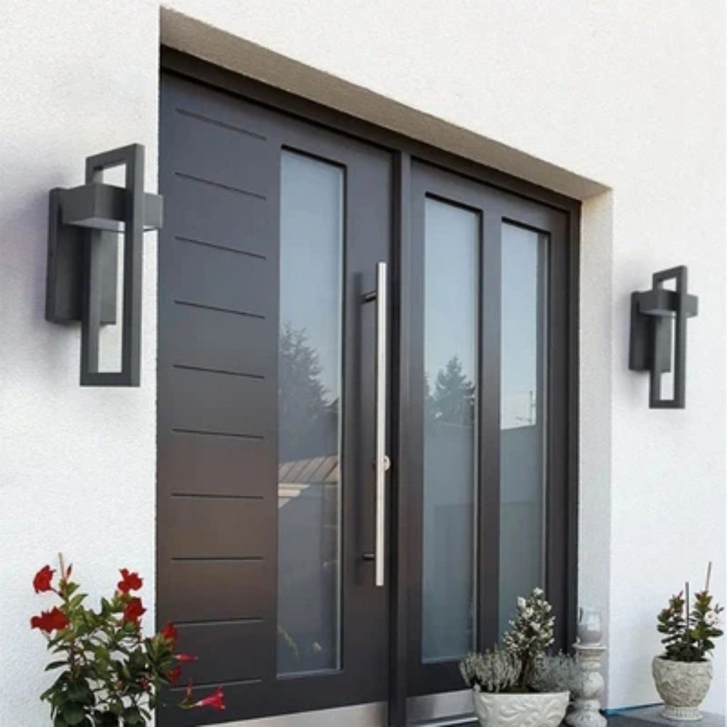 Outdoor Wall Sconce Dual-Beam Light Fixture Black Stainless Steel Weatherproof IP65 Up Down Accent Lighting for Patio Garden Entryway | Thomler