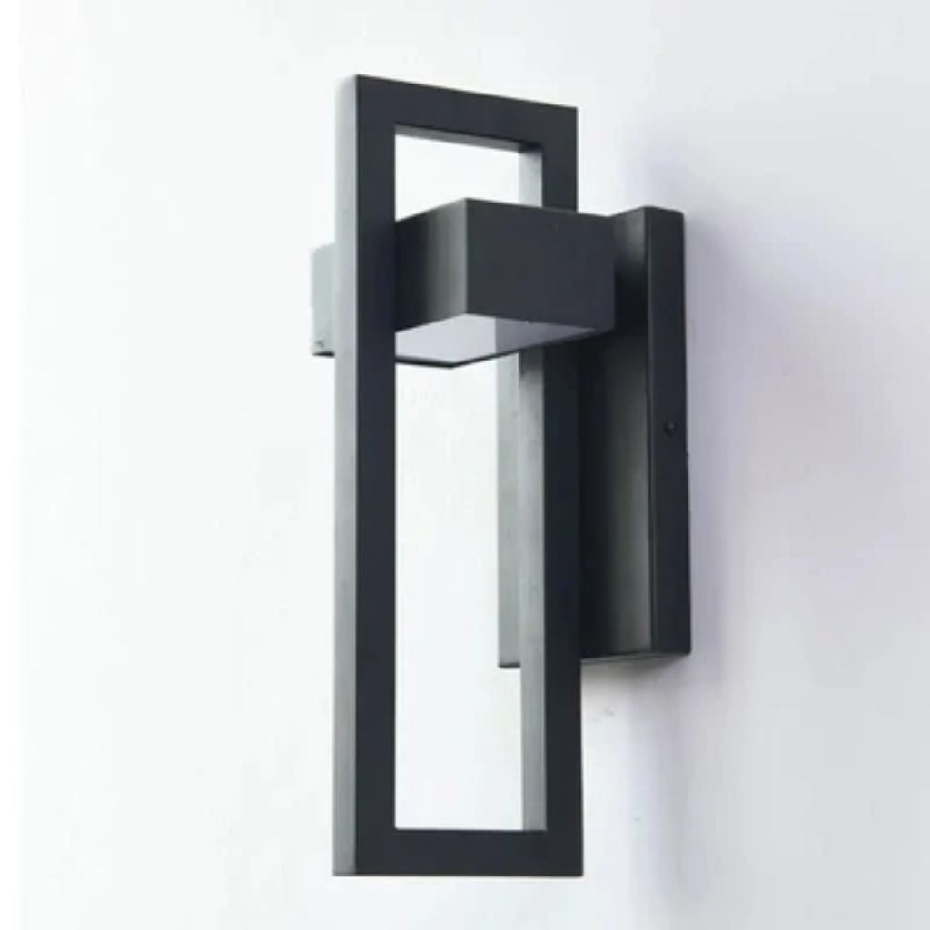 Outdoor Wall Sconce Dual-Beam Light Fixture Black Stainless Steel Weatherproof IP65 Up Down Accent Lighting for Patio Garden Entryway | Thomler