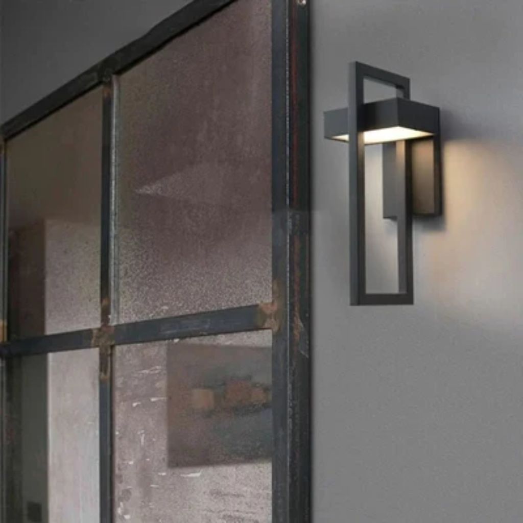 Outdoor Wall Sconce Dual-Beam Light Fixture Black Stainless Steel Weatherproof IP65 Up Down Accent Lighting for Patio Garden Entryway | Thomler