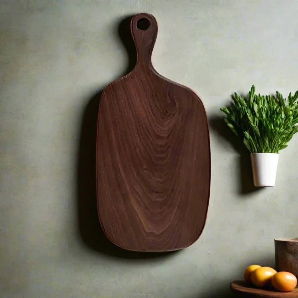 Walnut Wood Prep and Presentation Platter for Charcuterie, Cheese, Bread & Kitchen Use | Natural Hardwood Carving Surface | Thomler