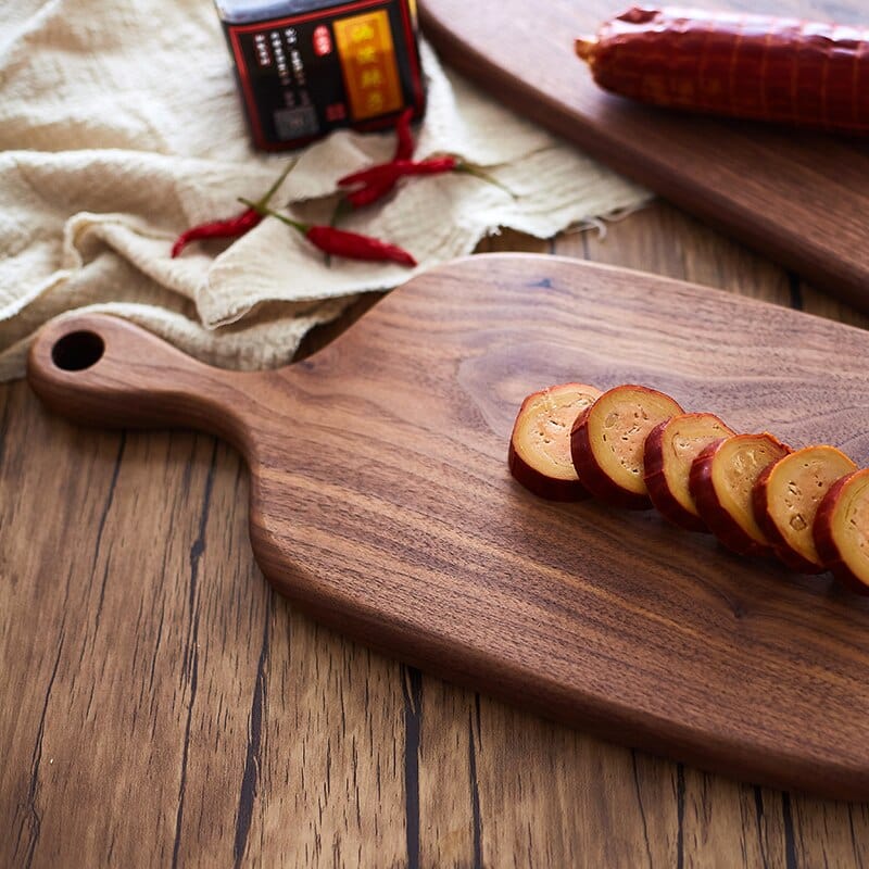 Walnut Wood Prep and Presentation Platter for Charcuterie, Cheese, Bread & Kitchen Use | Natural Hardwood Carving Surface | Thomler