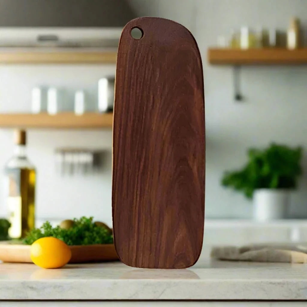 Walnut Wood Prep and Presentation Platter for Charcuterie, Cheese, Bread & Kitchen Use | Natural Hardwood Carving Surface | Thomler