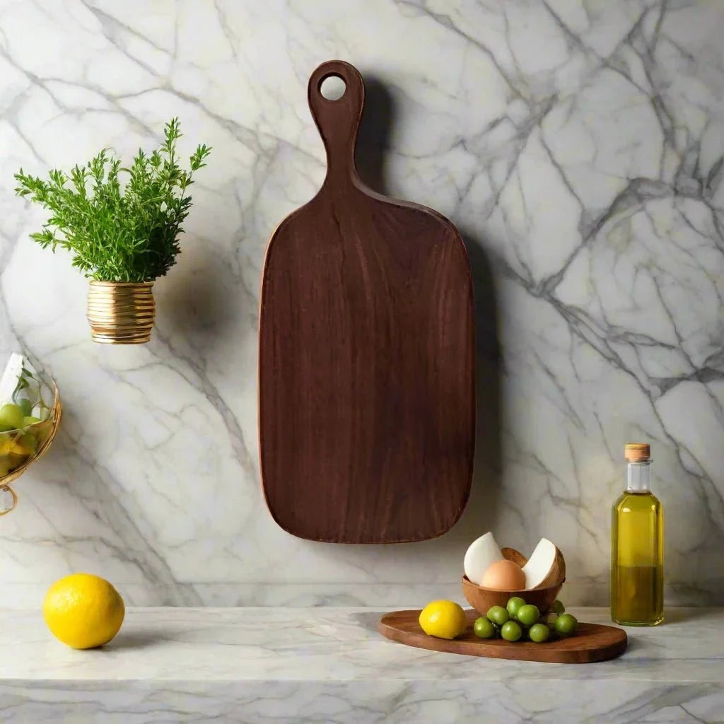 Walnut Wood Prep and Presentation Platter for Charcuterie, Cheese, Bread & Kitchen Use | Natural Hardwood Carving Surface | Thomler