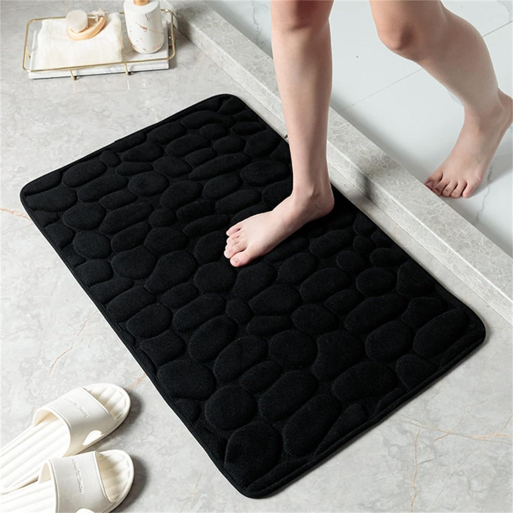 Bath Mat Microfiber Non-Slip 50.0 cm x 80.0 cm Cream Bathroom Floor Mat Soft Absorbent Quick-Drying Comfortable Home Use Kitchen Laundry | Thomler