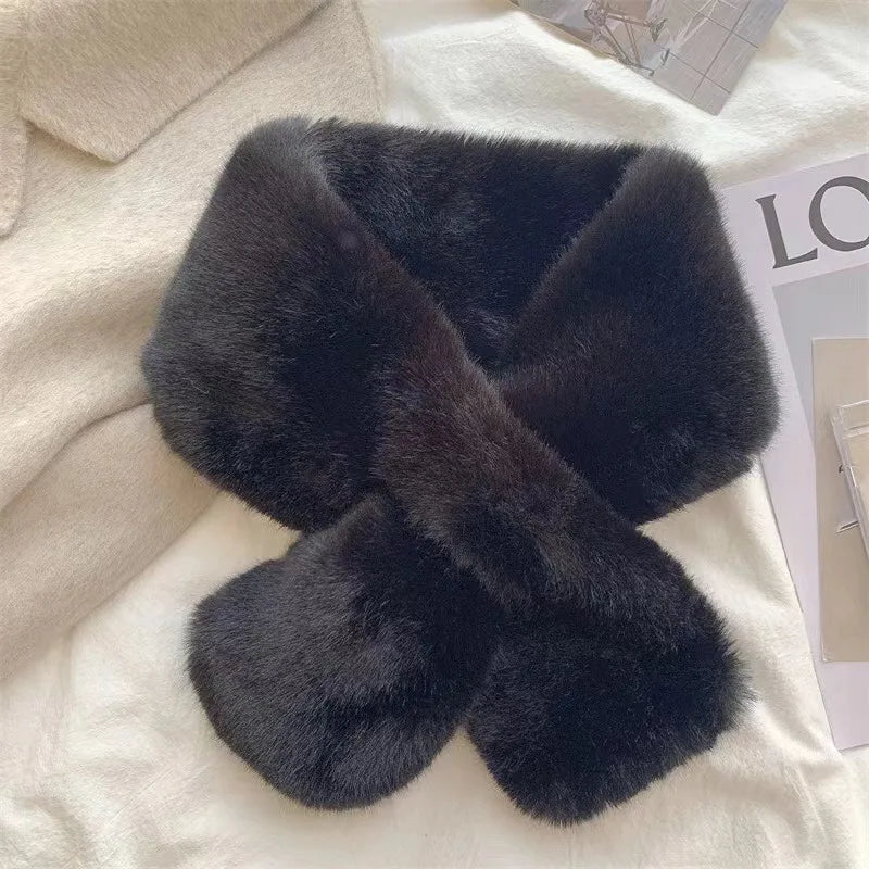 Plush Crossover Wraparound Cold-Weather Accessory – Soft Faux-Fur Neckwear for Women & Men | Thomler