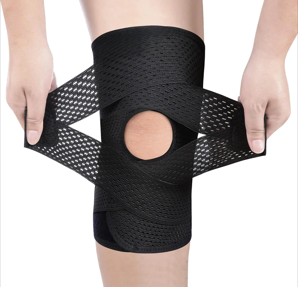 Adjustable Compression Knee Sleeve with Hook-and-Loop Support System for Running, Sports & Daily Stability | Thomler