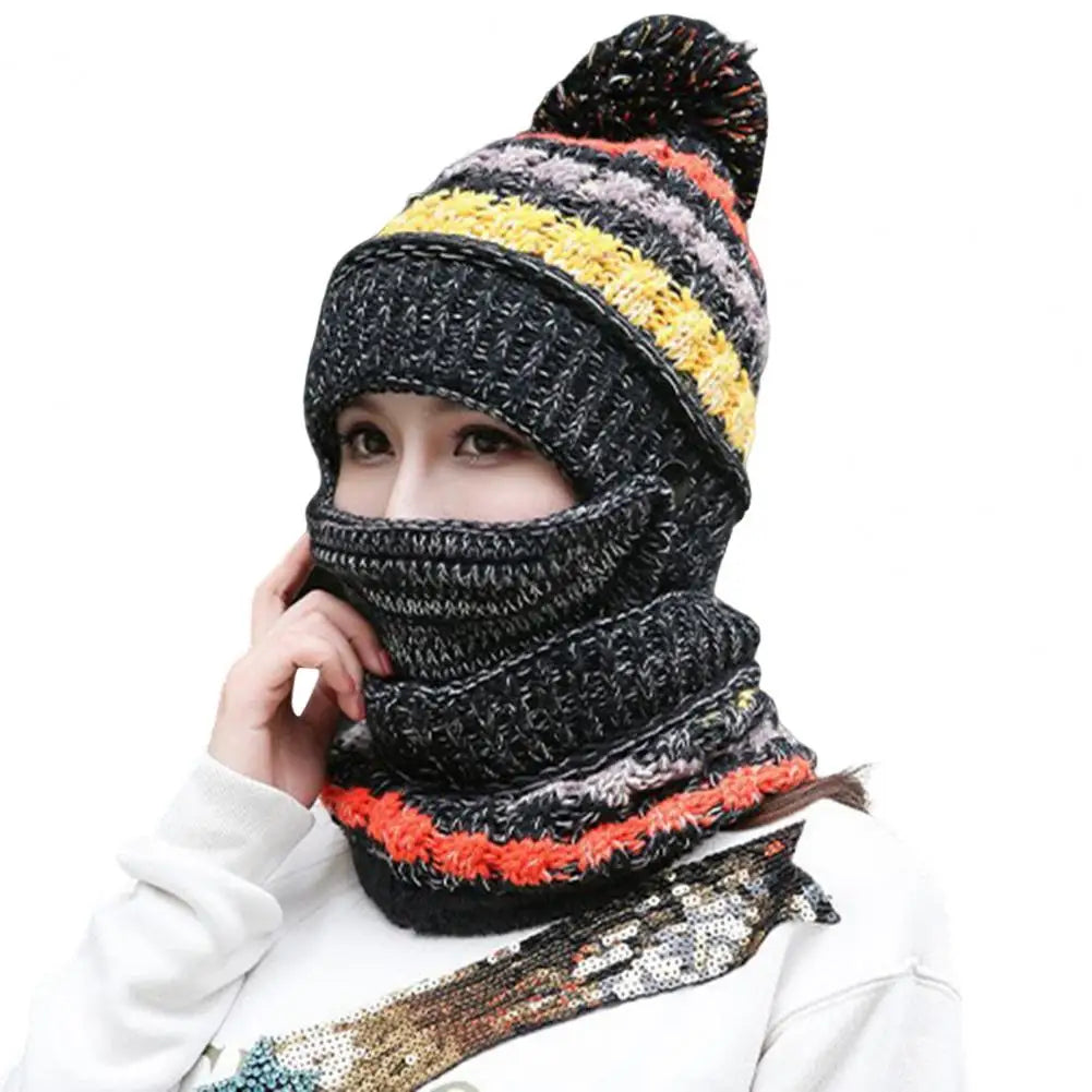 Winter Beanie and Neck Warmer Combo with Fleece Interior and Removable Shield | Thomler