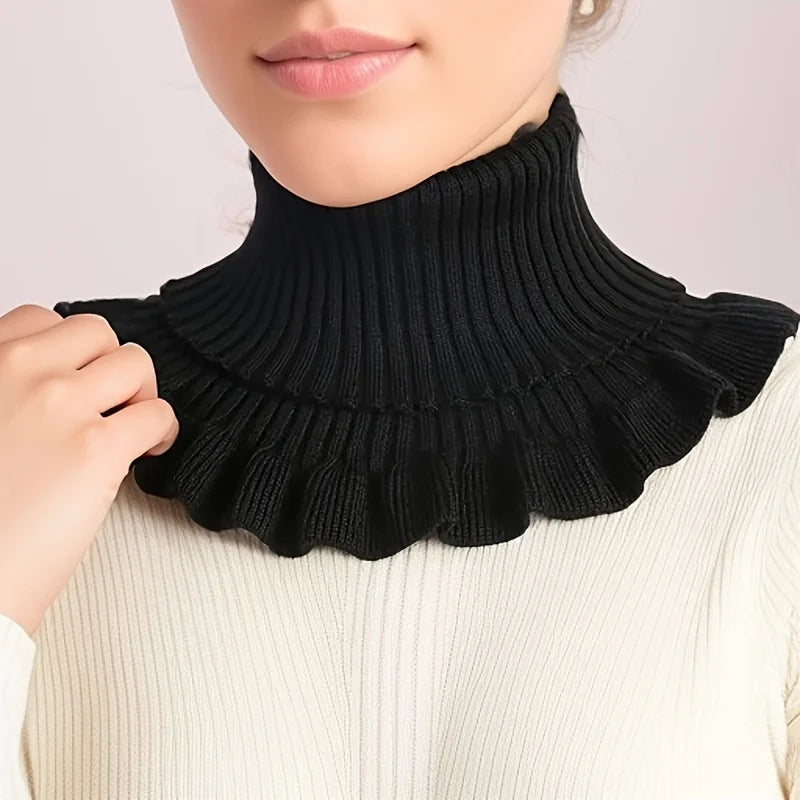 Faux Cashmere Turtleneck Collar Wrap – Soft Detachable Neck Warmer for Layering & Cold Weather Style | Thomler
