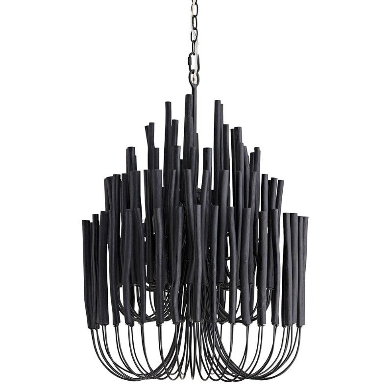Chandelier Metal 20 in Ivory Modern Dining Room Ceiling Light Decorative Fixture | Thomler