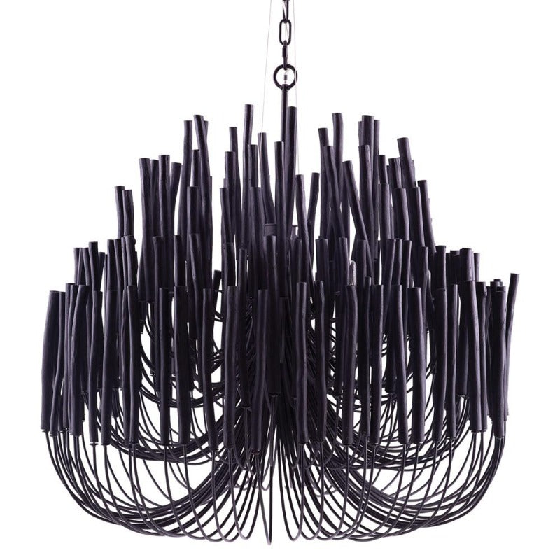 Chandelier Metal 20 in Ivory Modern Dining Room Ceiling Light Decorative Fixture | Thomler