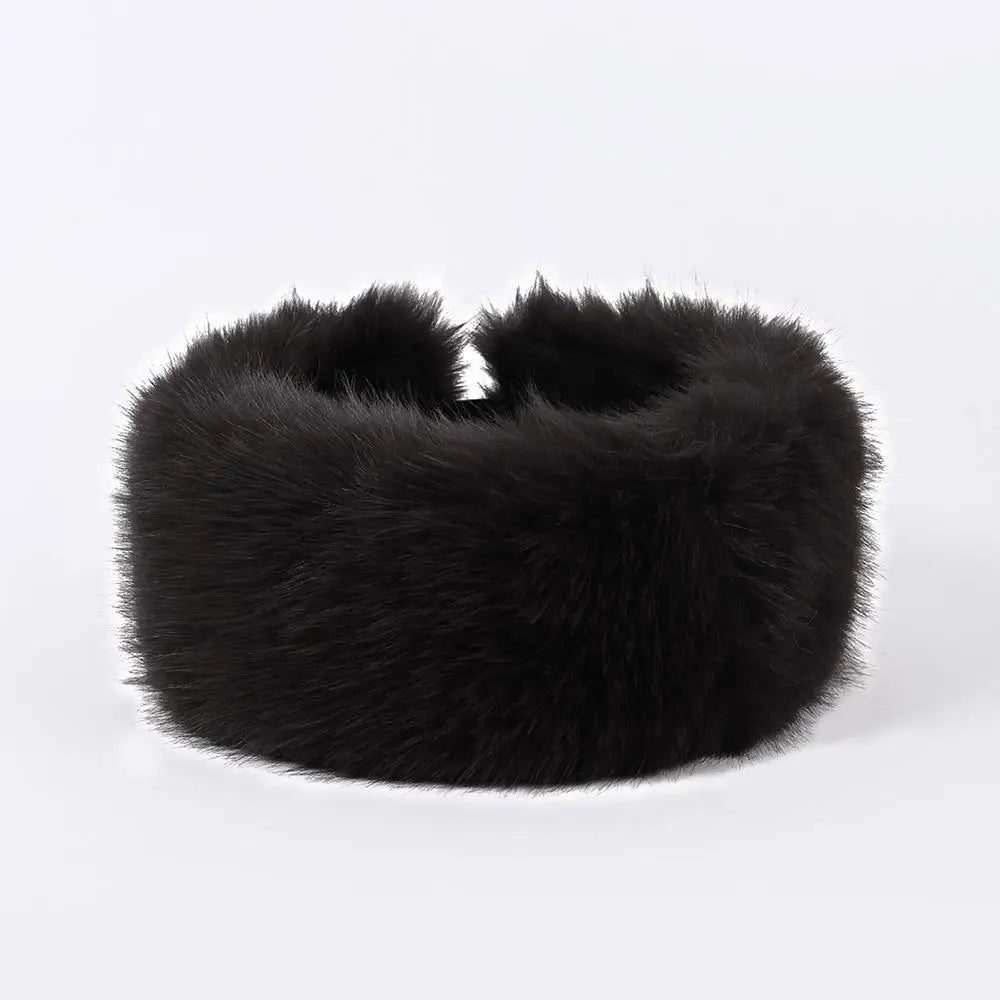 Plush Winter Ear Warmer Band – Soft Vegan Fur Headwrap for Cold Weather, Stretchy Comfort Fit, Multiple Colors, Women's Fashion Accessory | Thomler