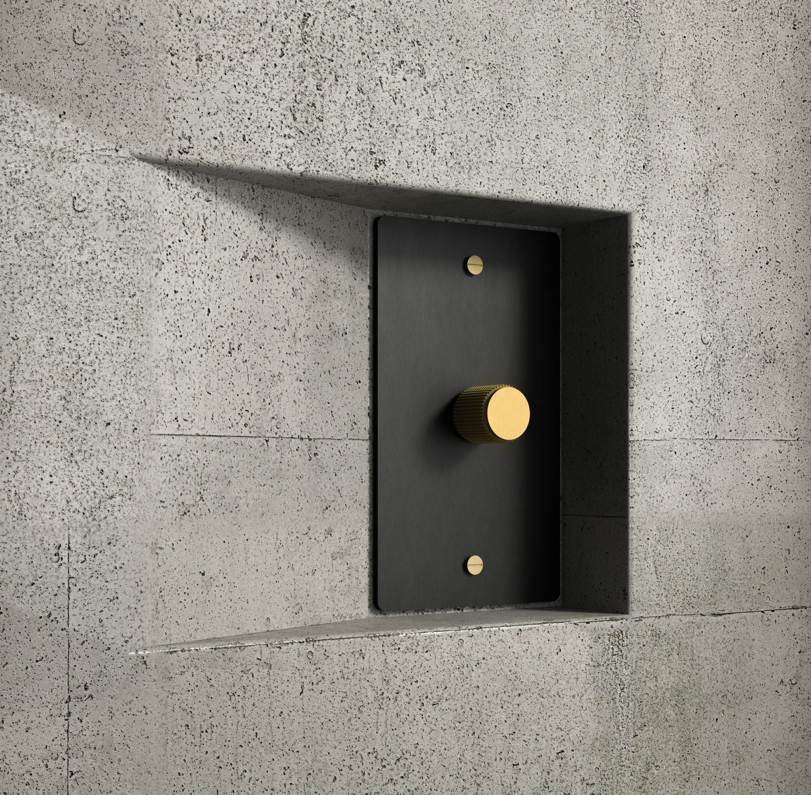 Dimmer Switch Brass Rotary Knob Stepless Indoor Wall Lighting Control Modern Home Decor Panel | Thomler