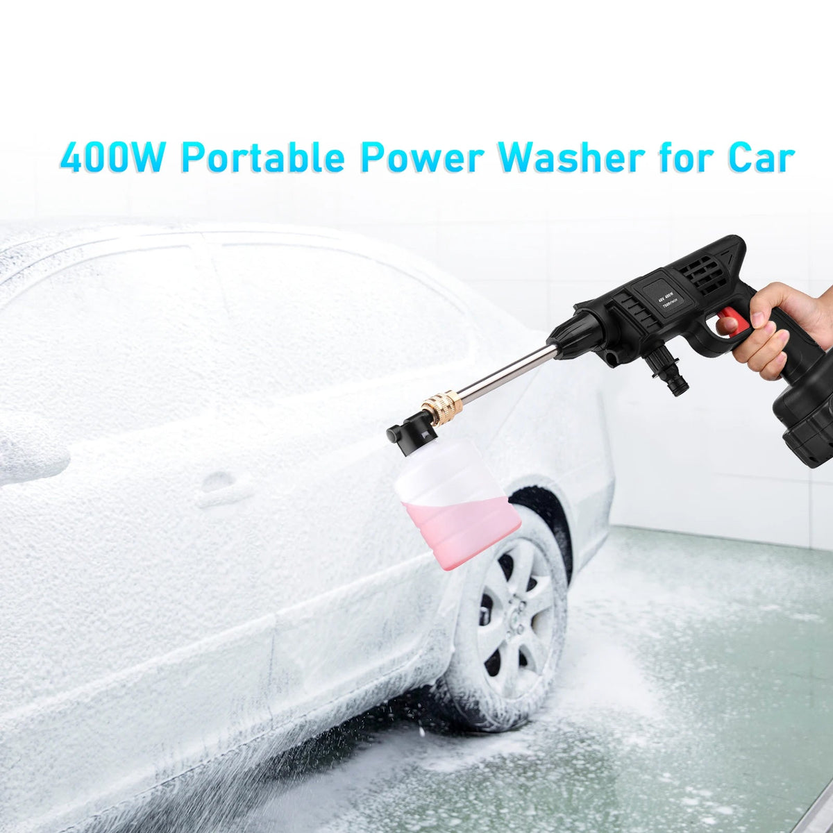 Cordless High-Pressure Water Sprayer with Rechargeable Battery 36V 1500W for Cars Driveways Patios Outdoor Deep Cleaning Portable Handheld | Thomler