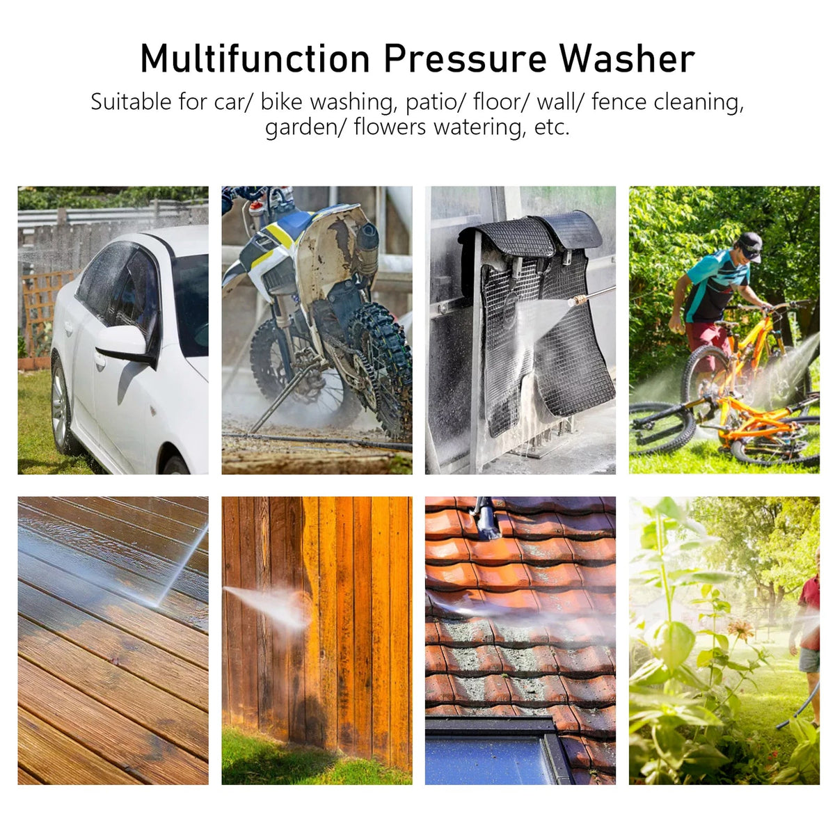 Cordless High-Pressure Water Sprayer with Rechargeable Battery 36V 1500W for Cars Driveways Patios Outdoor Deep Cleaning Portable Handheld | Thomler