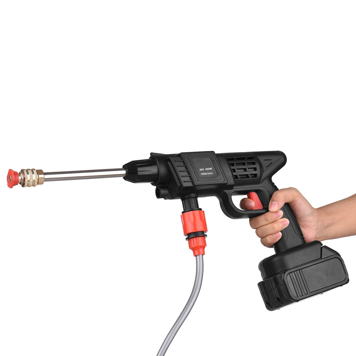 Cordless High-Pressure Water Sprayer with Rechargeable Battery 36V 1500W for Cars Driveways Patios Outdoor Deep Cleaning Portable Handheld | Thomler