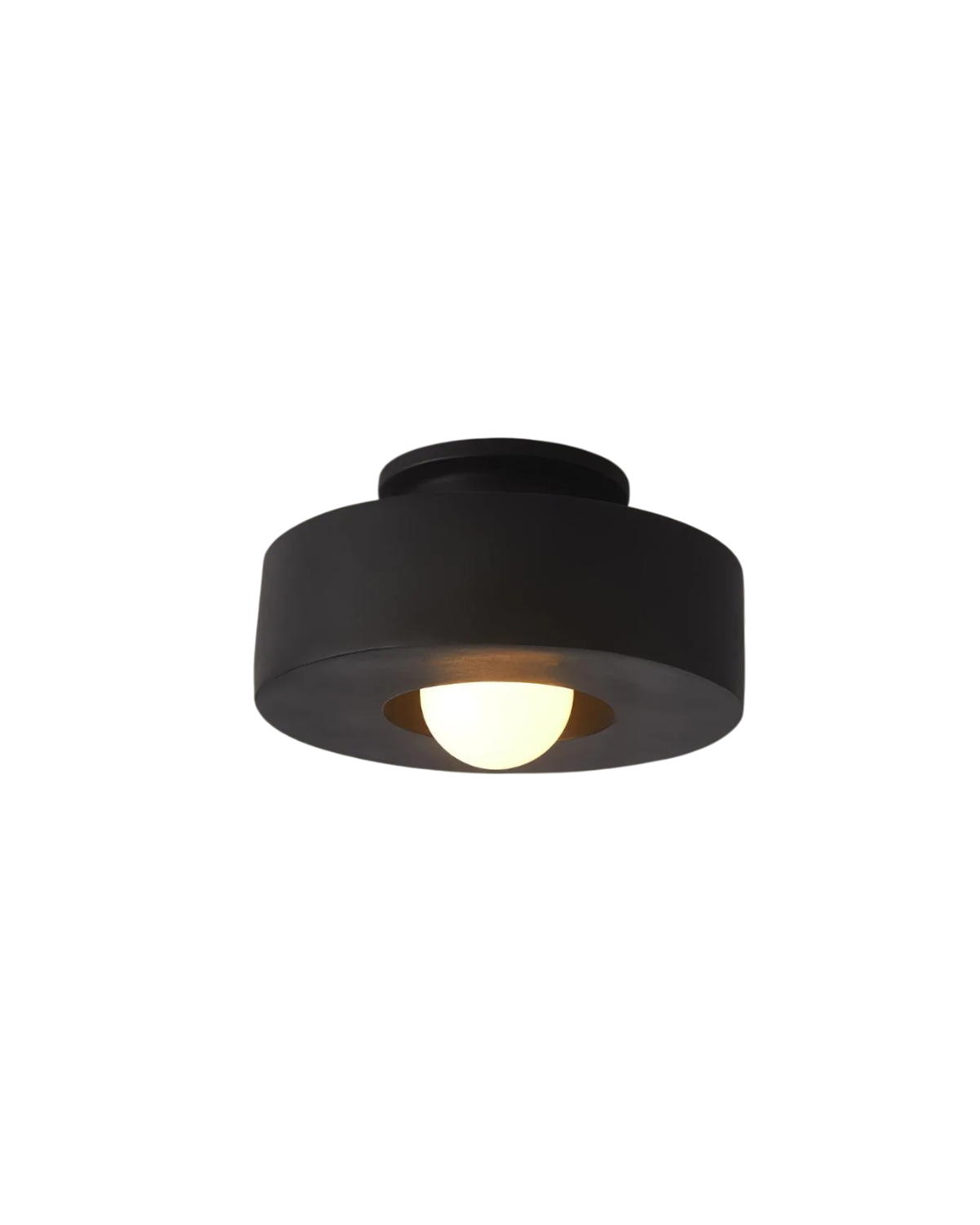 Moderne ronde plafondlamp van resin met geïntegreerde LED – minimalistische flush mount designlamp 30 cm | Sansoti