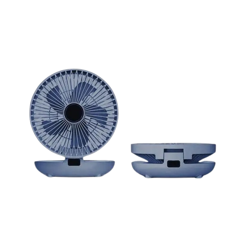 Portable Oscillating Desk Fan with 4 Speeds, Adjustable Angles & Wall Mount – Rechargeable USB-C Mini Fan for Bedroom Office Travel | Thomler