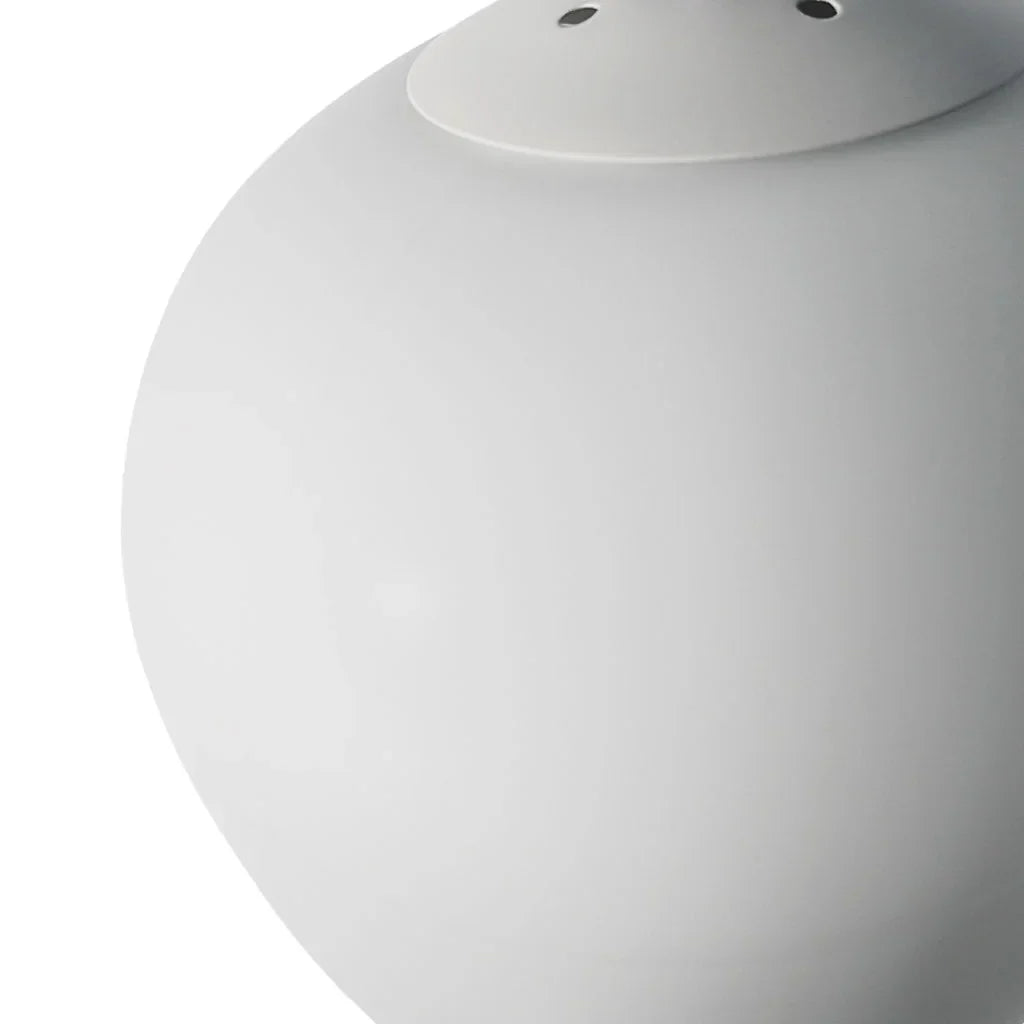 Pendant Light Glass Oval 18 in White Dining Room Living Room Bedroom Multi-Size Hanging Lamp | Thomler