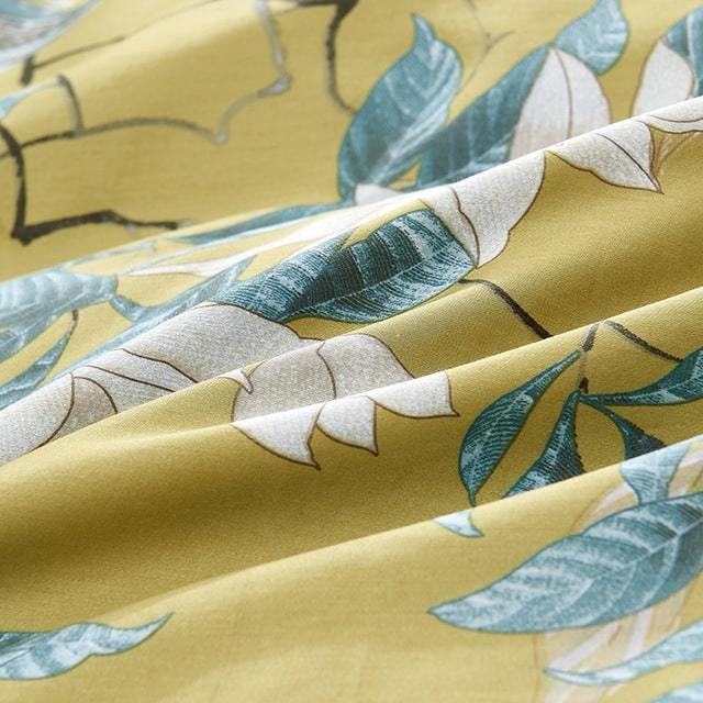 Lush Jungle Bird Sateen Bedding Collection – 500 Thread Count Premium Egyptian Cotton Duvet Set for Year-Round Comfort | Thomler