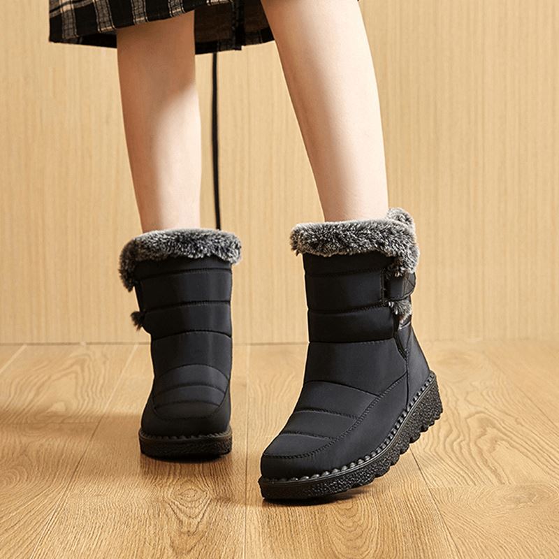Insulated Cold-Weather Boots with Plush Lining – Hook-and-Loop Closure & Non-Slip Sole for Snowy Days | Thomler
