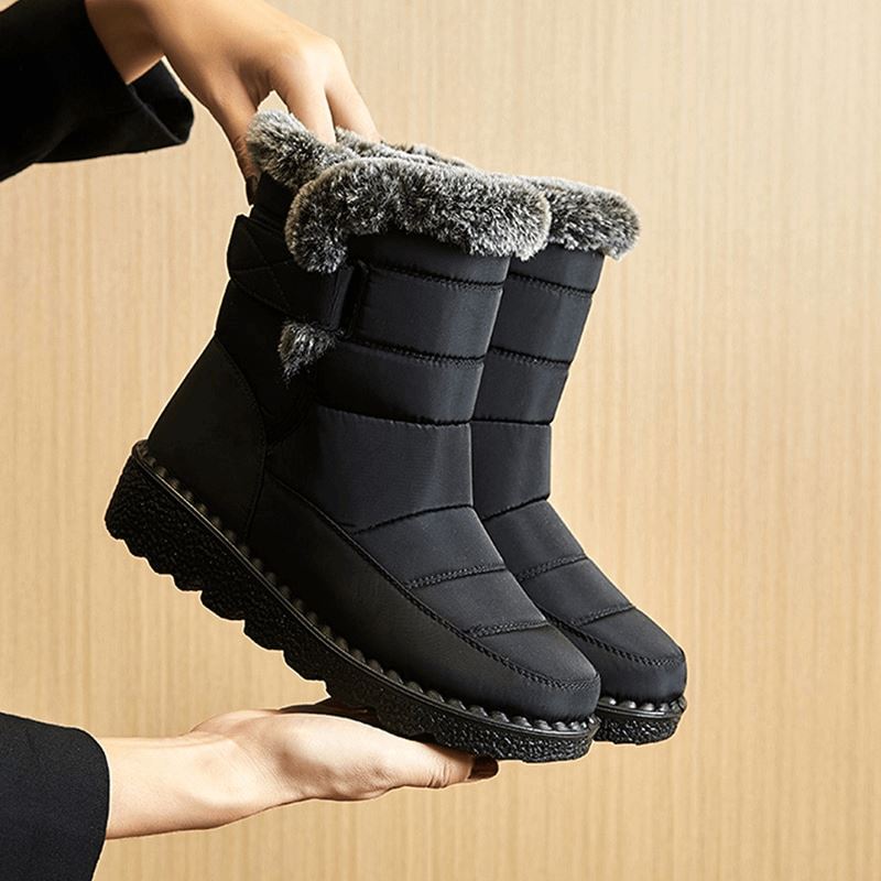 Insulated Cold-Weather Boots with Plush Lining – Hook-and-Loop Closure & Non-Slip Sole for Snowy Days | Thomler