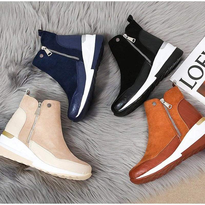 Women's Side-Zip Ankle Boots – Versatile Everyday Footwear for Casual & Dressy Wear | Thomler