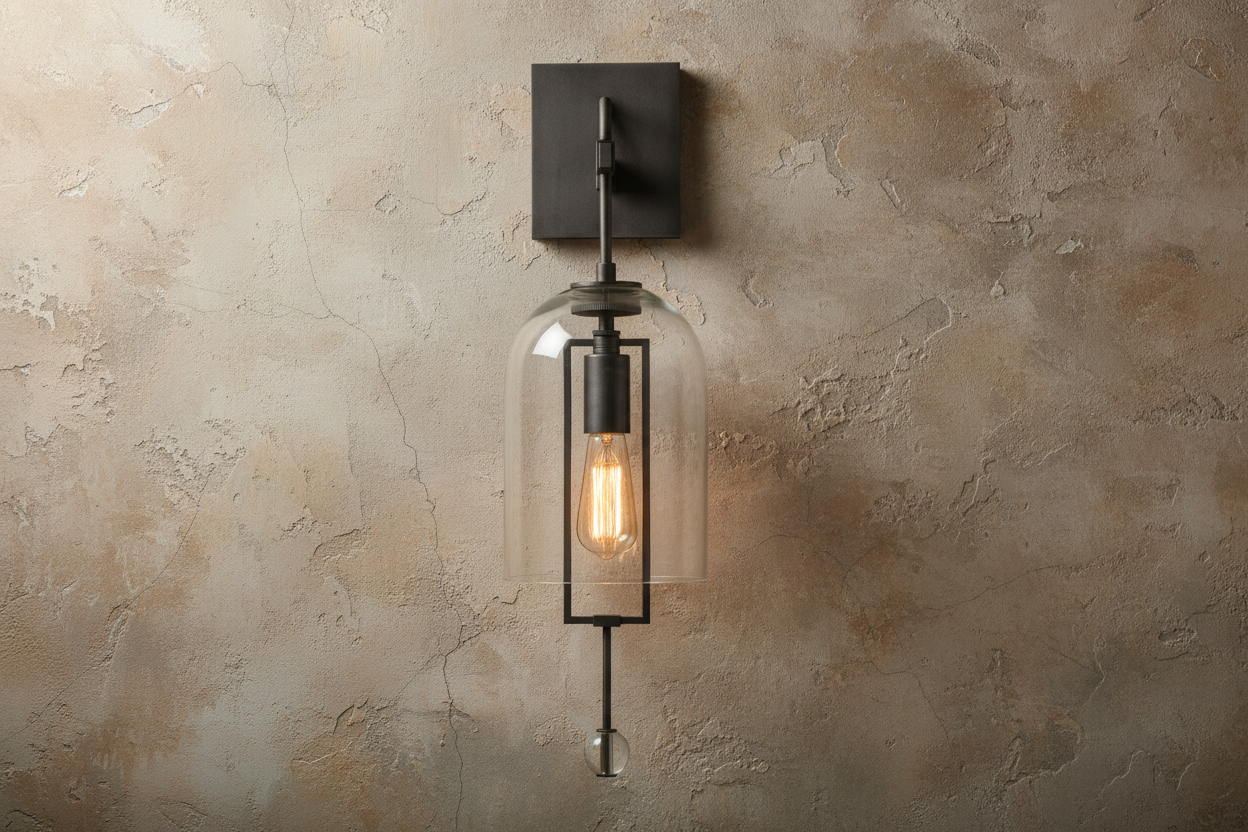 Wall Lamp Glass Bell Shade 23.2 in Copper Hallway Bedroom Modern Sconce Ambient Lighting Fixture | Thomler