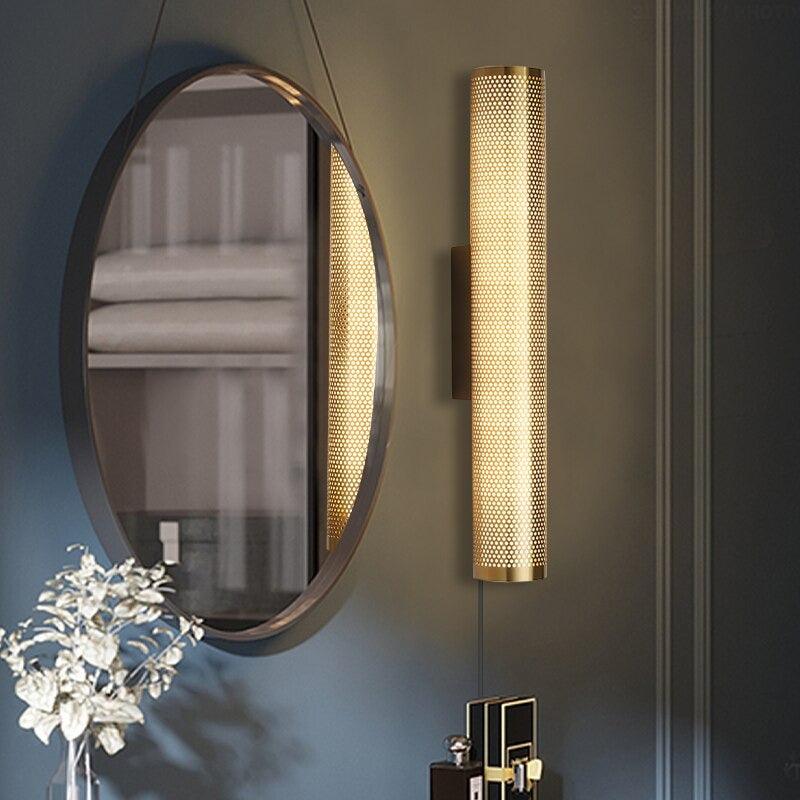 Hardwired Bathroom Vanity Light Fixture with Gold Finish, Modern Wall Mount Sconce for Bedroom, Living Room, Powder Room & Hallway | Thomler