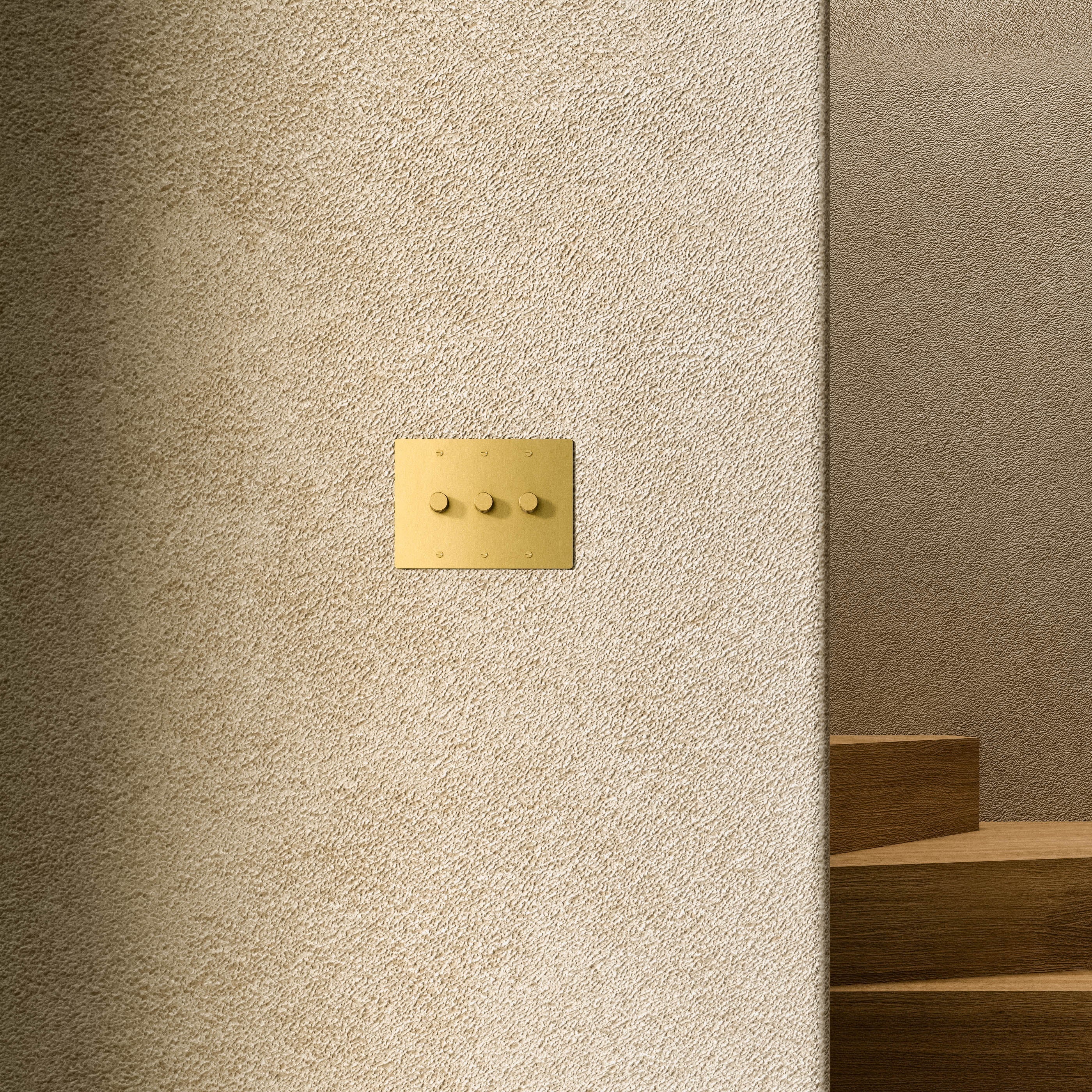 Dimmer Switch Brass Rotary Knob Stepless Indoor Wall Lighting Control Modern Home Decor Panel | Thomler
