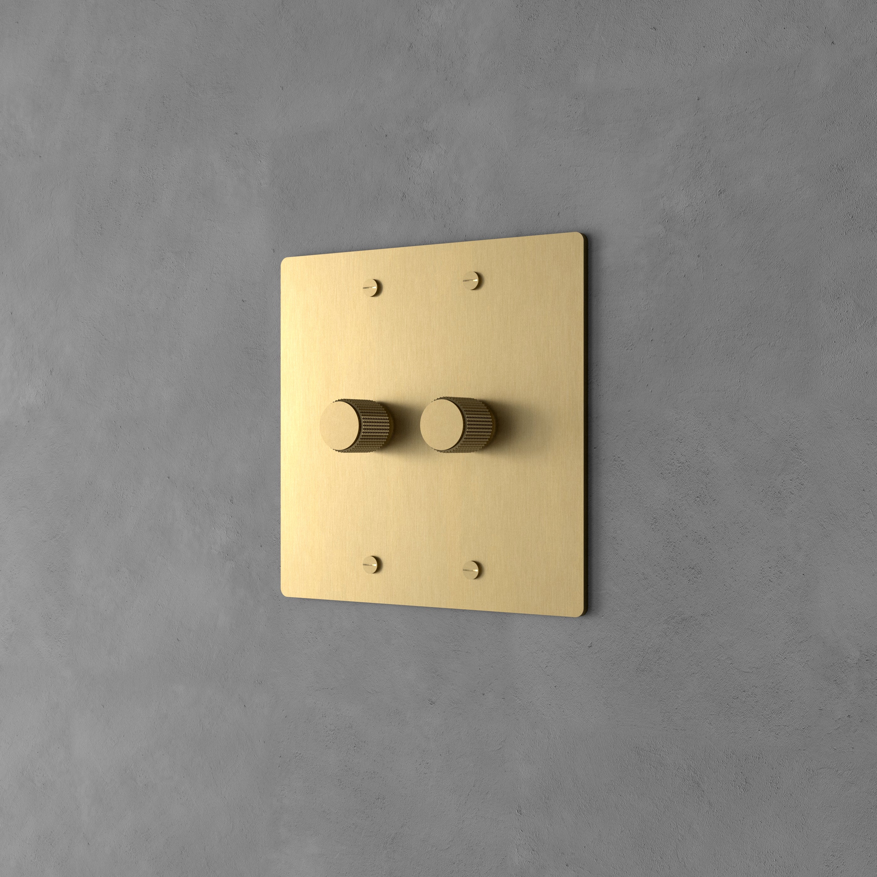 Dimmer Switch Brass Rotary Knob Stepless Indoor Wall Lighting Control Modern Home Decor Panel | Thomler