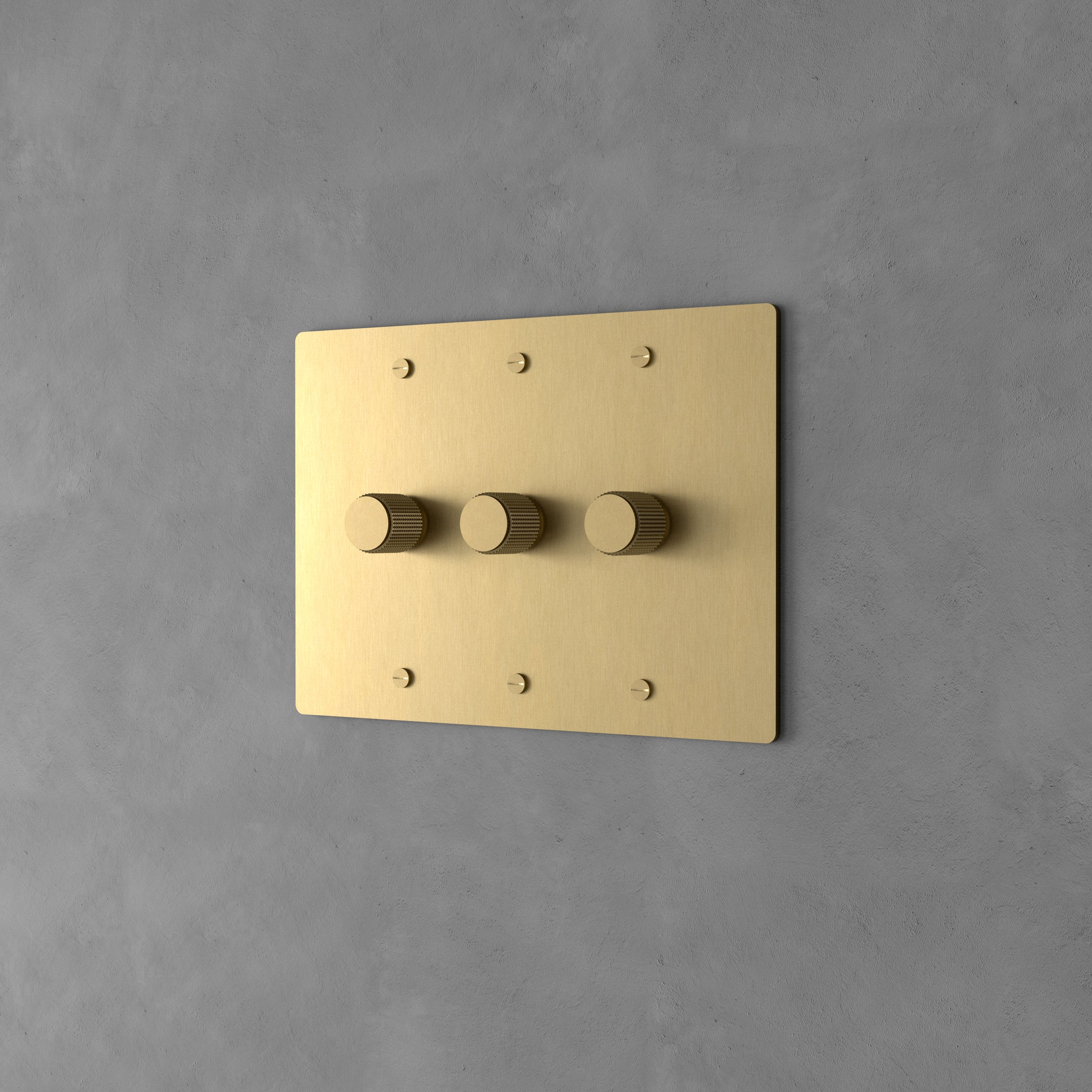 Dimmer Switch Brass Rotary Knob Stepless Indoor Wall Lighting Control Modern Home Decor Panel | Thomler